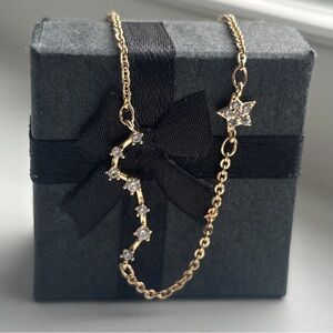 Gold Plated Scorpio Star Anklet Bracelet Up To 10.5”, Minimalist, Horoscope
